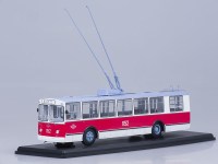 Коллекционная масштабная модель 1:43 Троллейбус ЗиУ-682В бело-красный (SSM)